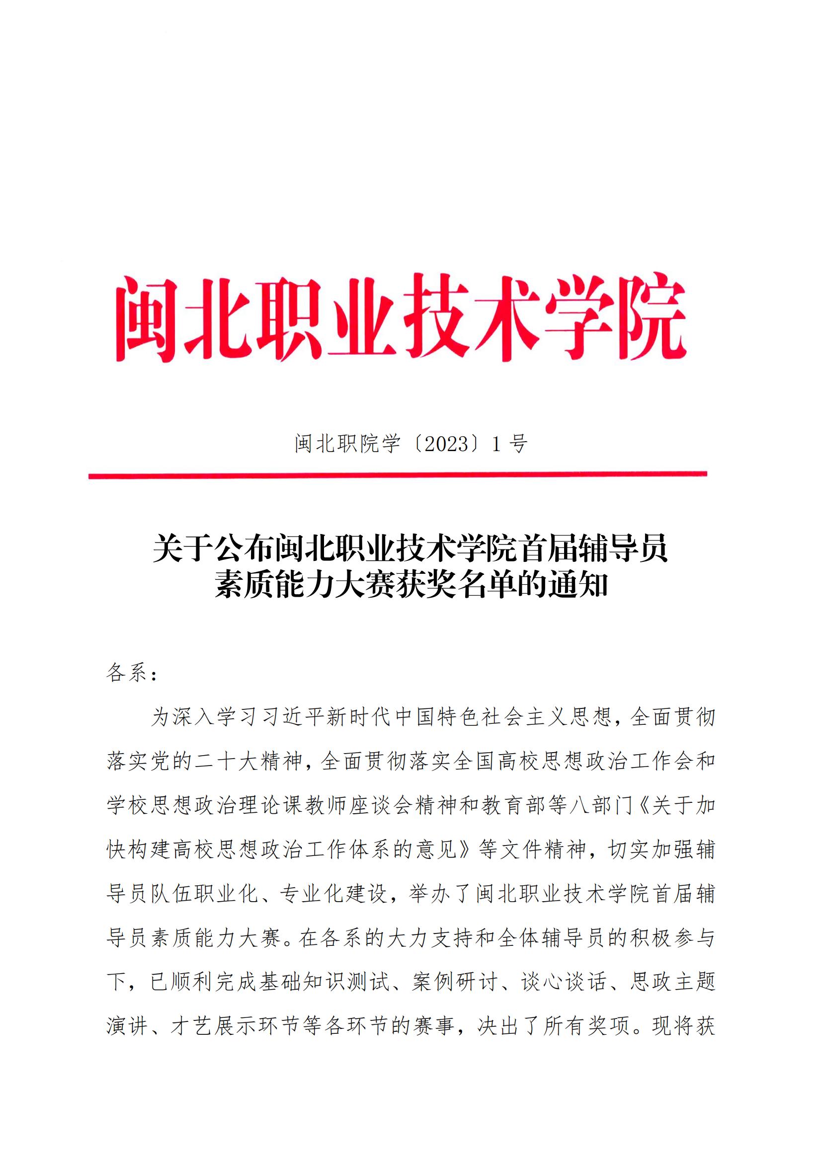 关于公布8040威尼斯2023年辅导员素质能力大赛结果的通知_00.jpg
